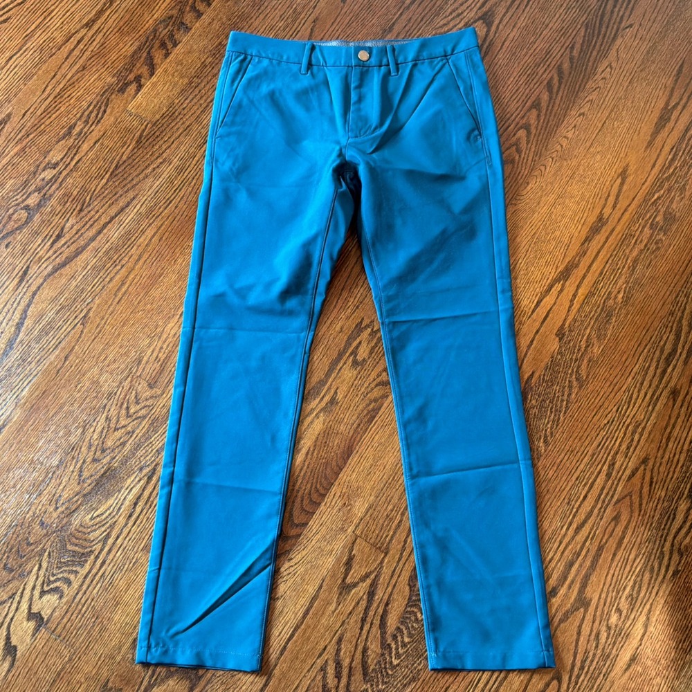 Bonobos Golf Mens 32x30 Tailored Highland Tour Pants Teal Blue Performance EUC